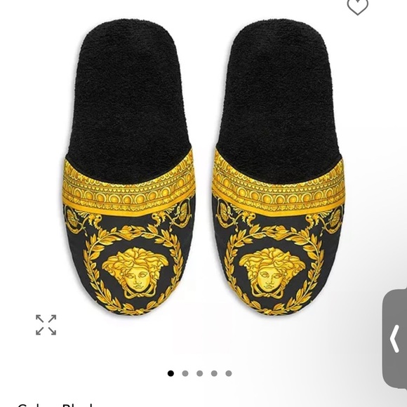Versace Pink and Gold Medusa Slippers - Picture 12 of 12